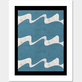 Blue Sea Wave Summer Holiday Posters and Art